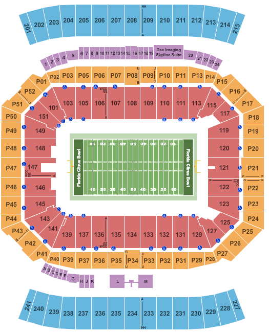 Citrus Bowl Seating Chart Football